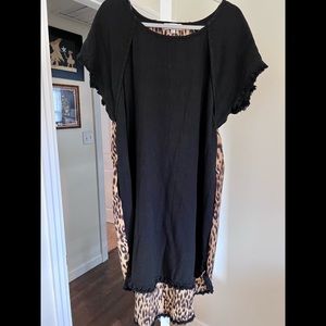 Chic soul black and leopard dress